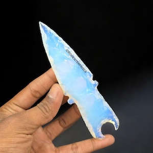 Opalite Crystal Knive,Opalite Moon Knife,Opalite HUNTING Dagger,Man Handmade,Gift For Her, Crystal Knife,Gift Crystal5.5-6&quot; inches
