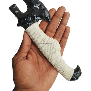 Grande ascia in ossidiana con filo bianco, ascia intagliata a mano, decorazione per la casa, pugnale in ossidiana, selce lavorata a mano, ascia vichinga da 8 pollici.