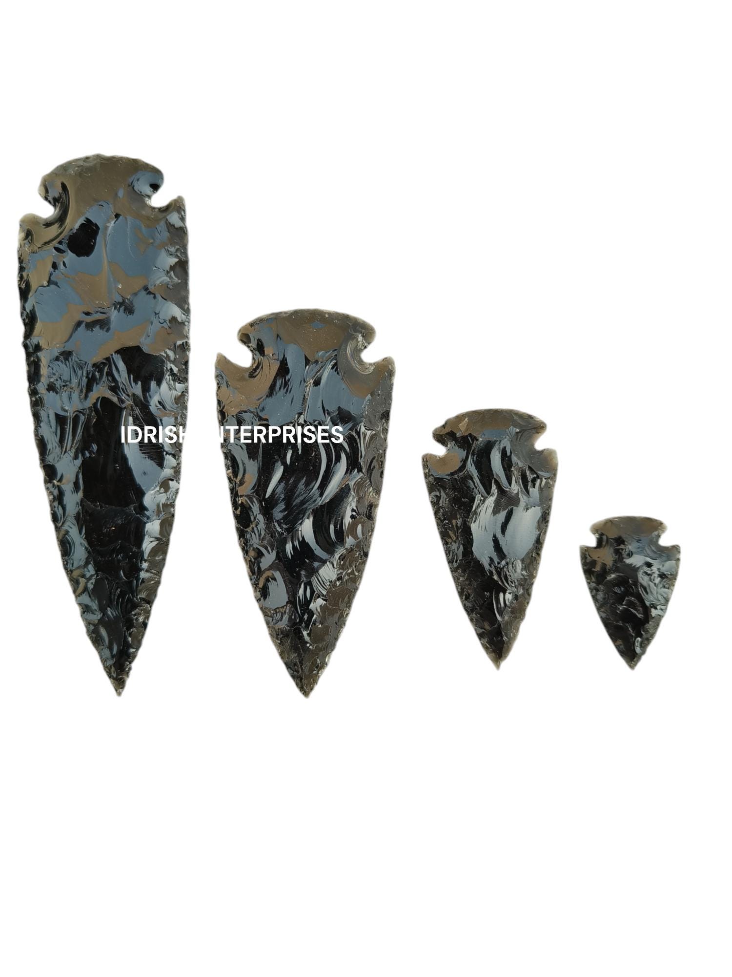 Obsidian Arrowhead Replica - 9-11cm Long, Multitool Design, Unbranded (EAN: 4250813321069)