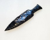 手作りの黒曜石ナイフ｜6～16インチのサイズオプション｜天然火山