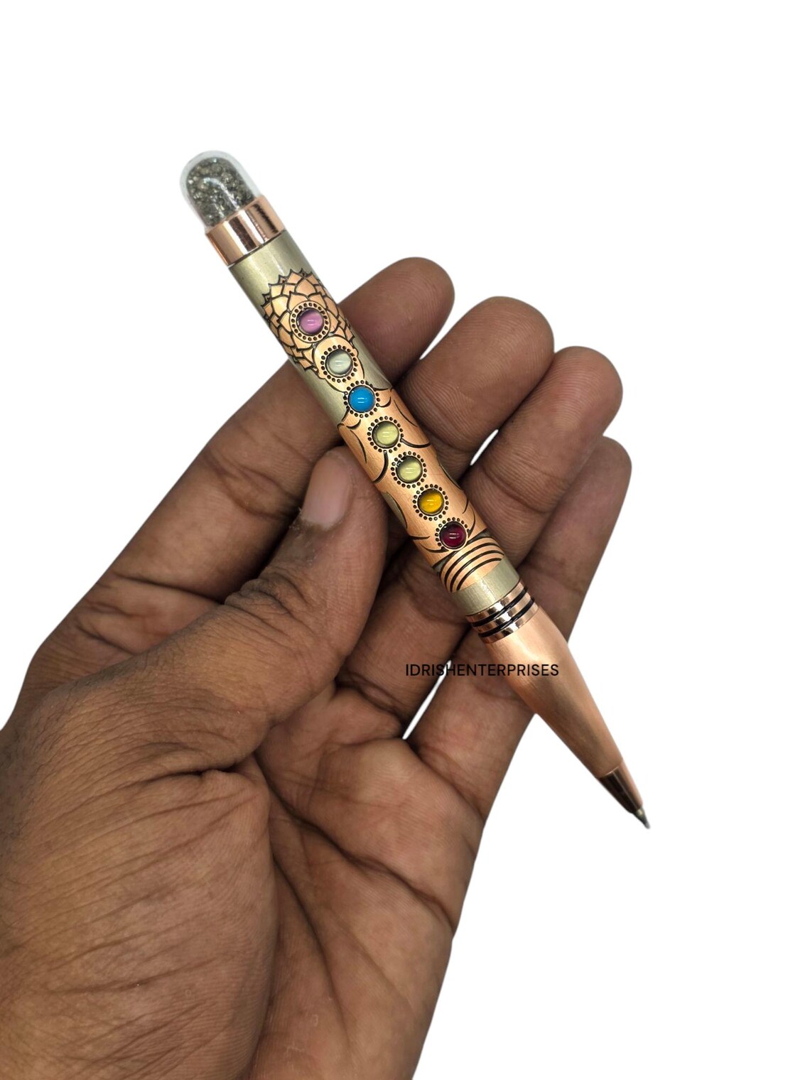 Pyritre Pen 7 Chakra Healing Ballpoint Pen With Pyrite | Handmade Crystal Pen ...