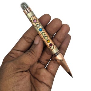 Pyritre Pen 7 Chakra Healing Ballpoint Pen: Pyrite Infused Spiritual Writing Tool ...