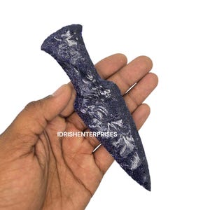 Handcrafted Blue Goldstone Viking Knife | 5.5-6&quot; Decorative Blade | Norse-Inspired Gift,Crystal Hunting Knives.