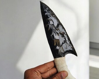 10 インチの黒曜石アタメ、白糸の溶岩刃ナイフ、ハンターへのギフト