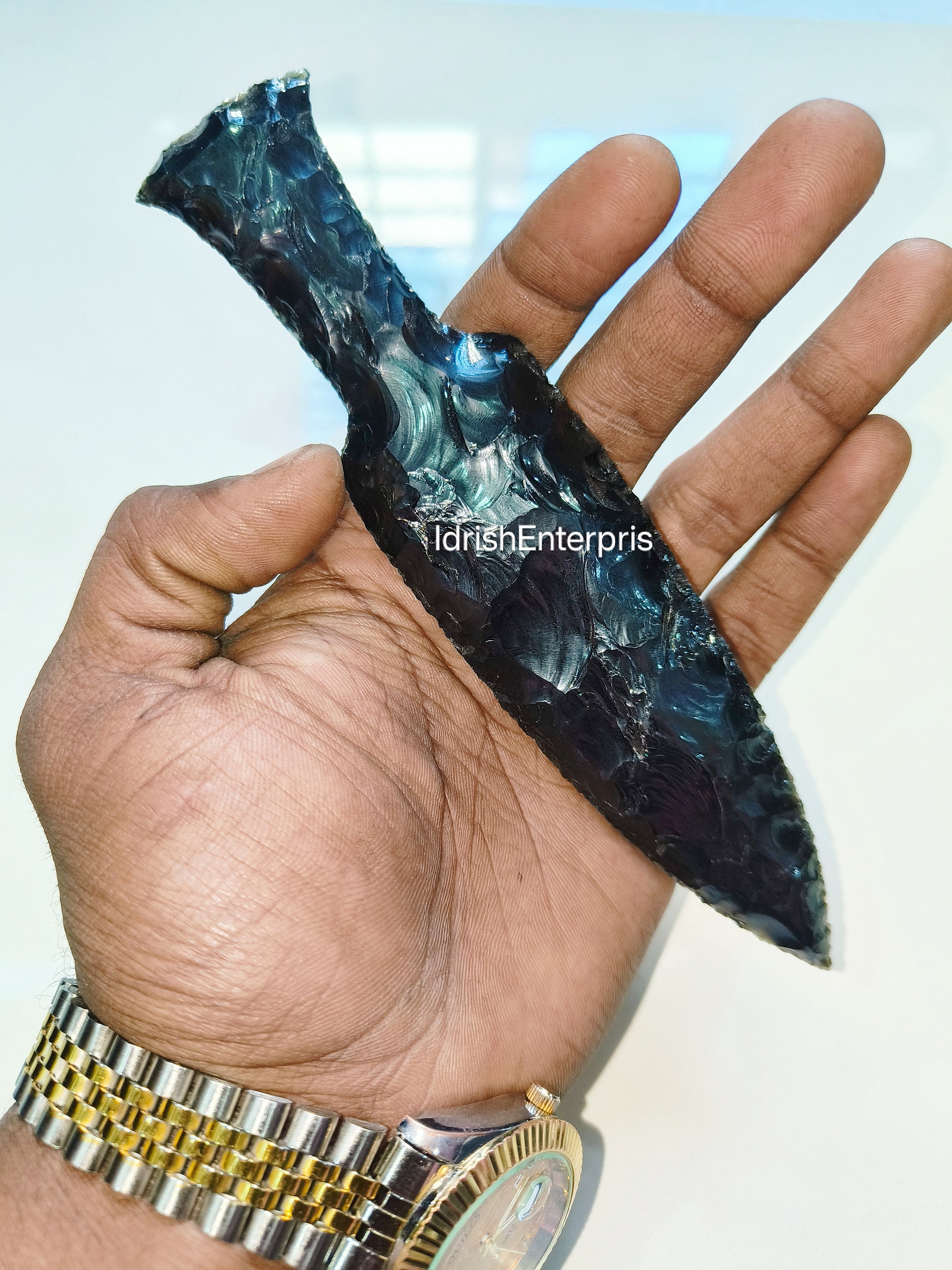 手作りの黒曜石ナイフ｜6～16インチのサイズオプション｜天然火山