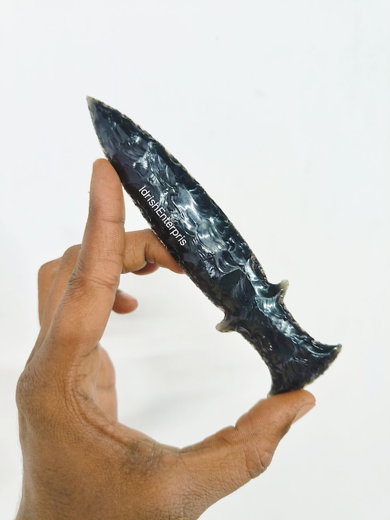 黒曜石アタメ黒曜石ナイフ、男性用ハンドメイドナイフ、宝石