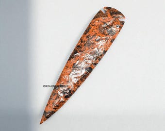 Handcrafted 10 Inch Mahogany Obsidian Arrowhead: Collector's Artifact