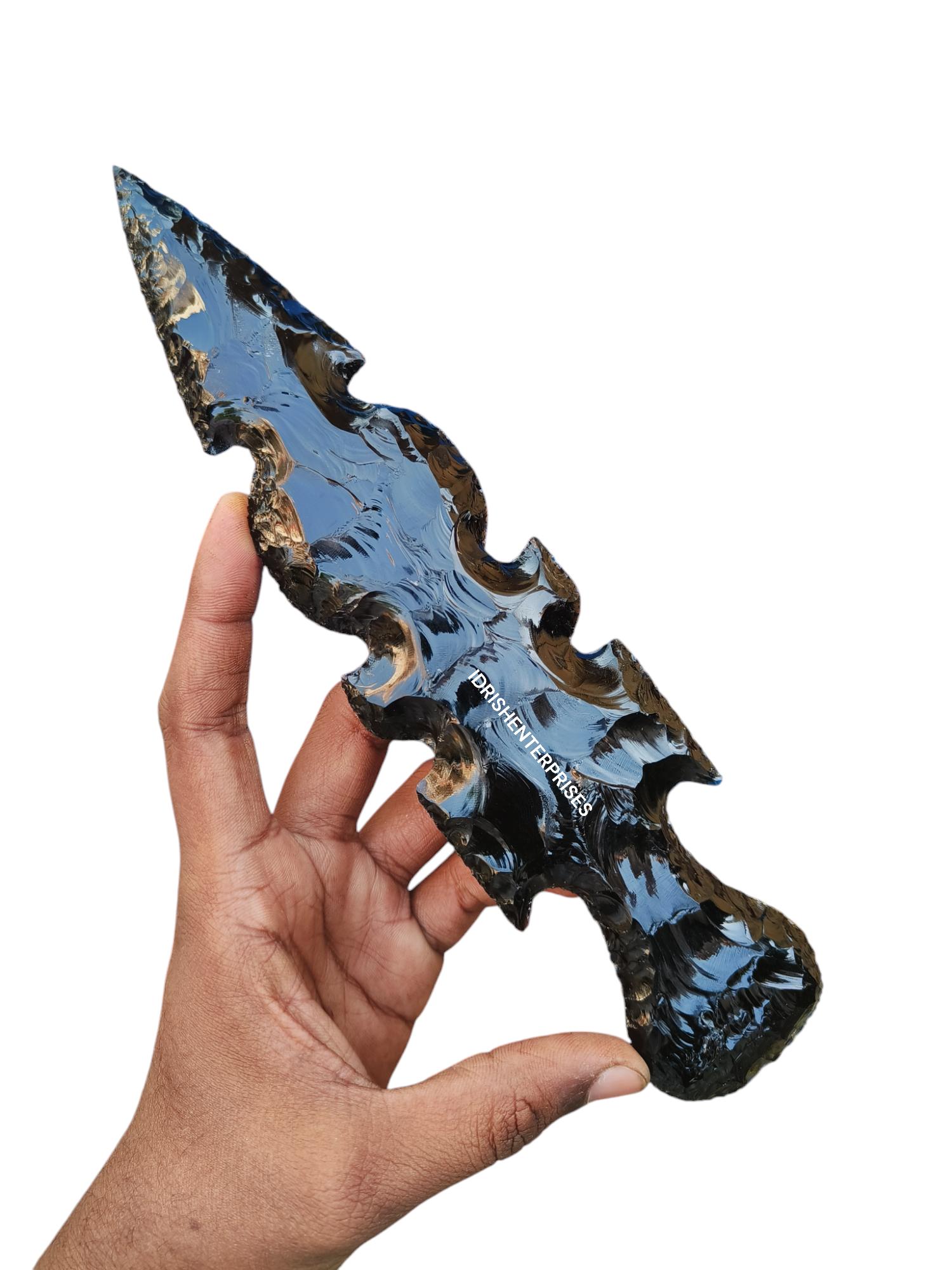 手作りの黒曜石剣、クリスタルダガー、10インチ - Etsy 日本