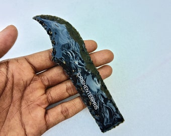 黒曜石 石器 173 手持ちナイフ スクレイパー 参考出品 黒曜石 石器 173