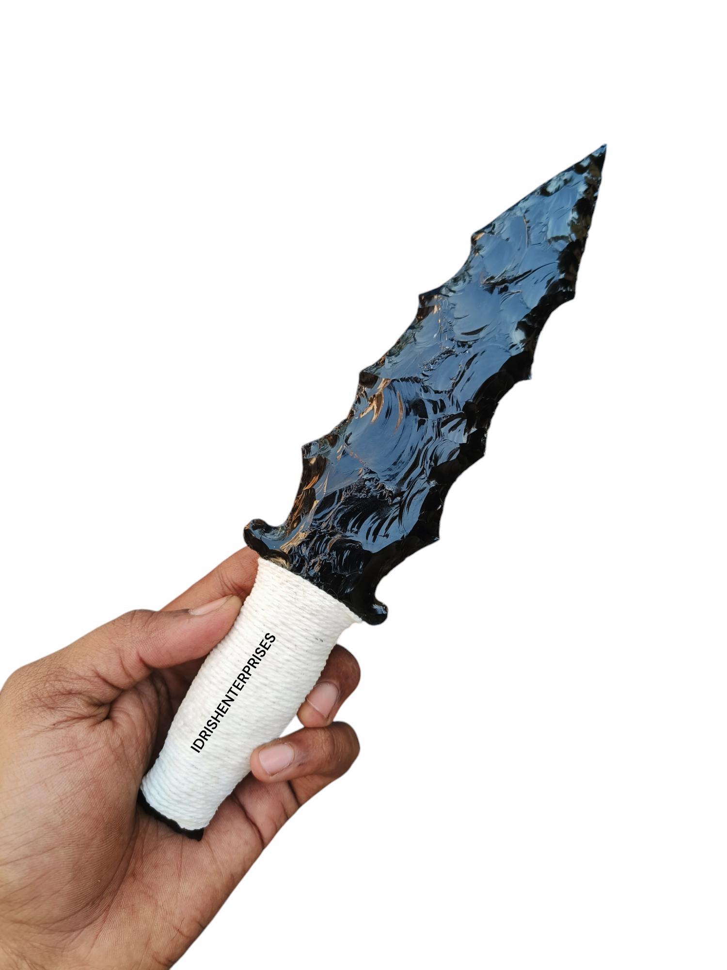 Plateau symbole énergétique Métatron, Obsidienne 21,5 cm