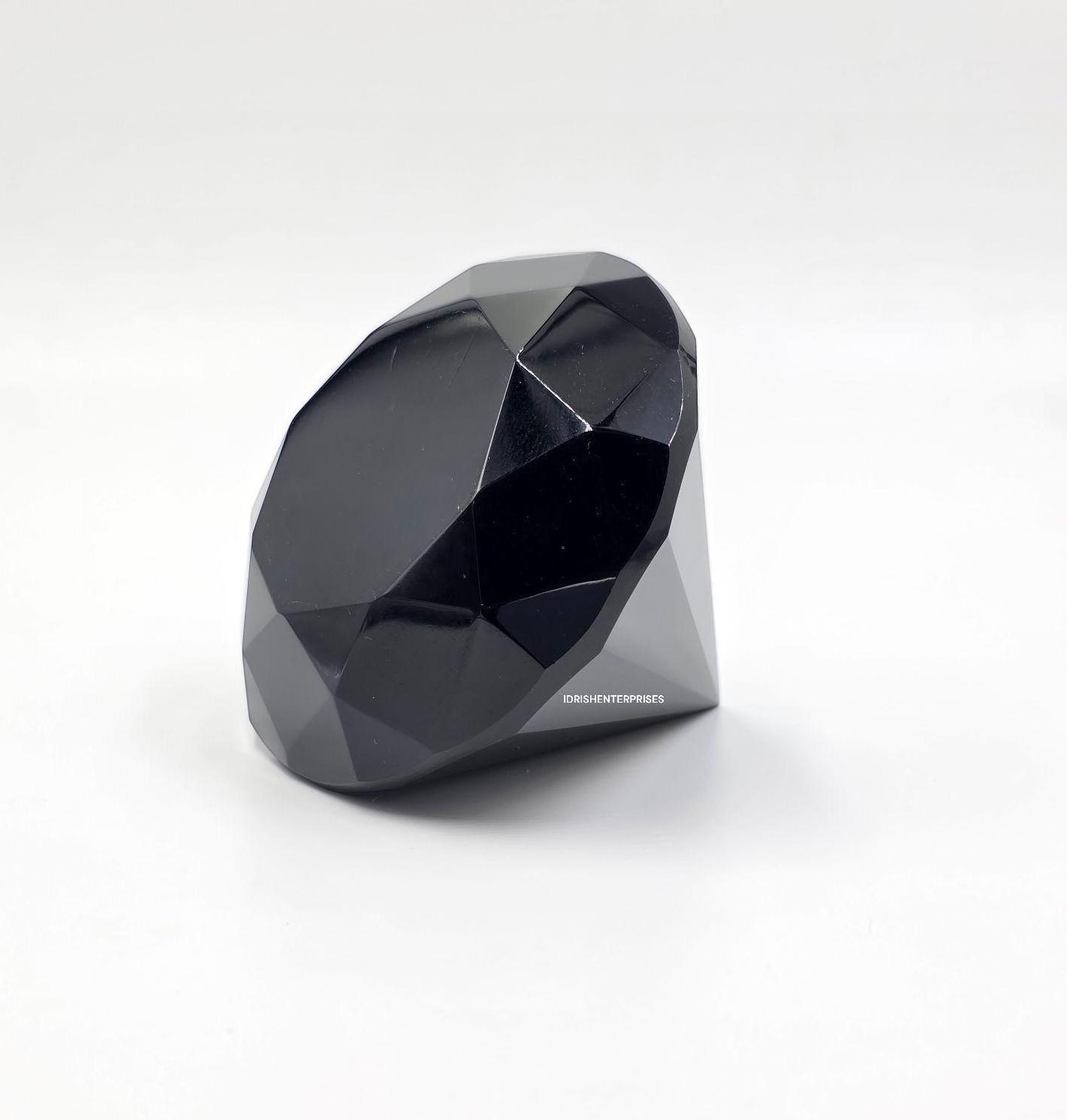 Natural Obsidian Diamond,Healing Crystal,Protection Grounding,Crystal for Energy Cleansing,Polished Obsidian Diamond,Spiritual protection.