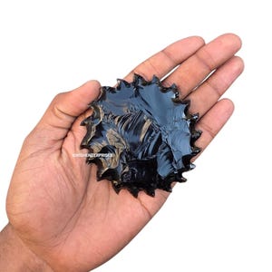 Estrella ninja de obsidiana hecha a mano – Estrella arrojadiza de vidrio volcánico afilado