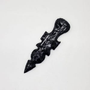 Handcrafted Obsidian Hunting Knife – 6 Inch Blade – Unique Stone Knife for Collectors, Camping, Survival, and Gifts