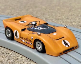 1967 Team McLaren M6, BHR Custom Body Slot Car, Artist Signed; HO 1/64