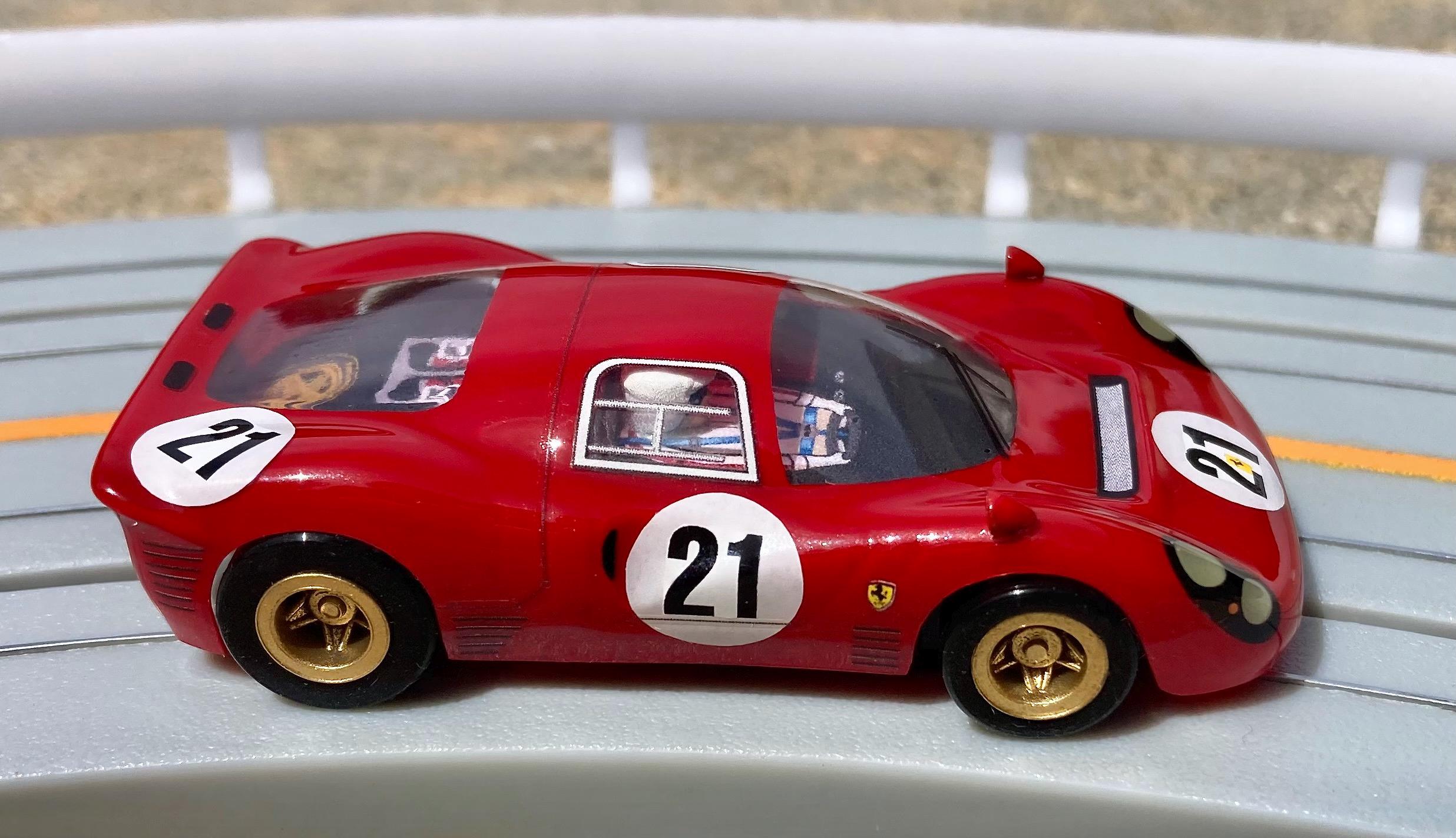 Ferrari 330 P3/P4, BHR Custom Body Slot Car, Artist Signed; HO 1