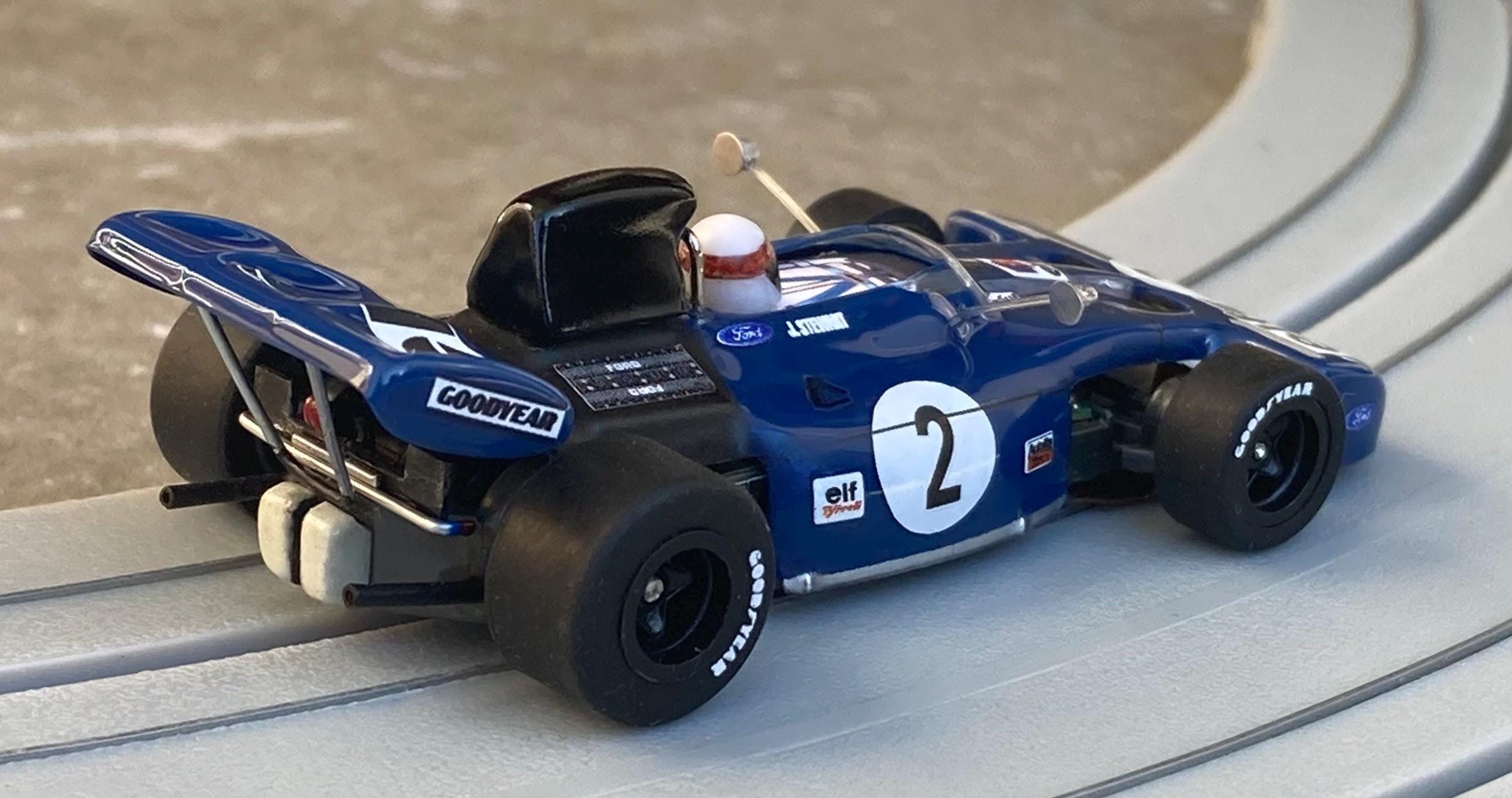 Stewart Tyrrell 003 F1, BHR Custom Slot Car, Artist Signed; 1/64