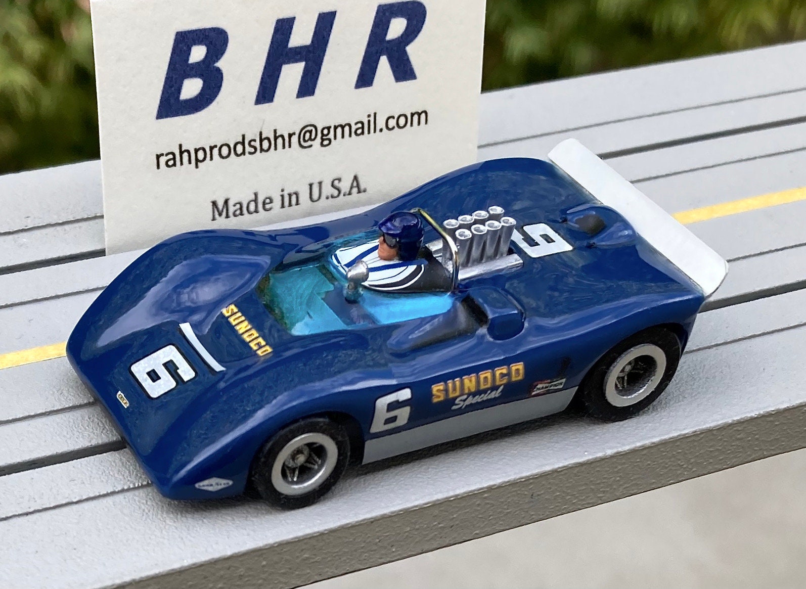 BHR Donohue Lola T163 Can Am Custom Slot Car, HO 1/64, Artist Signed