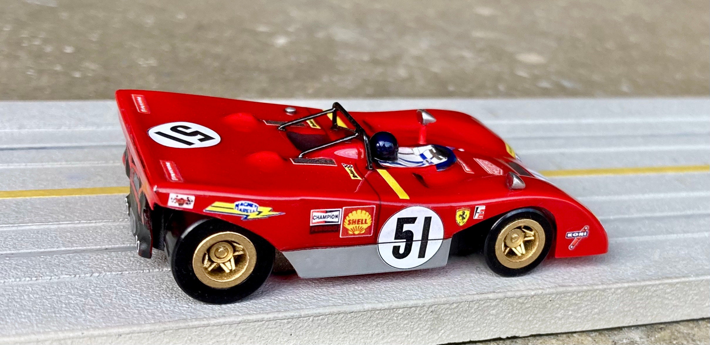 BHR 1971 Ferrari 312 PB Custom Slot Car, HO 1/64, Artist Signed - Etsy