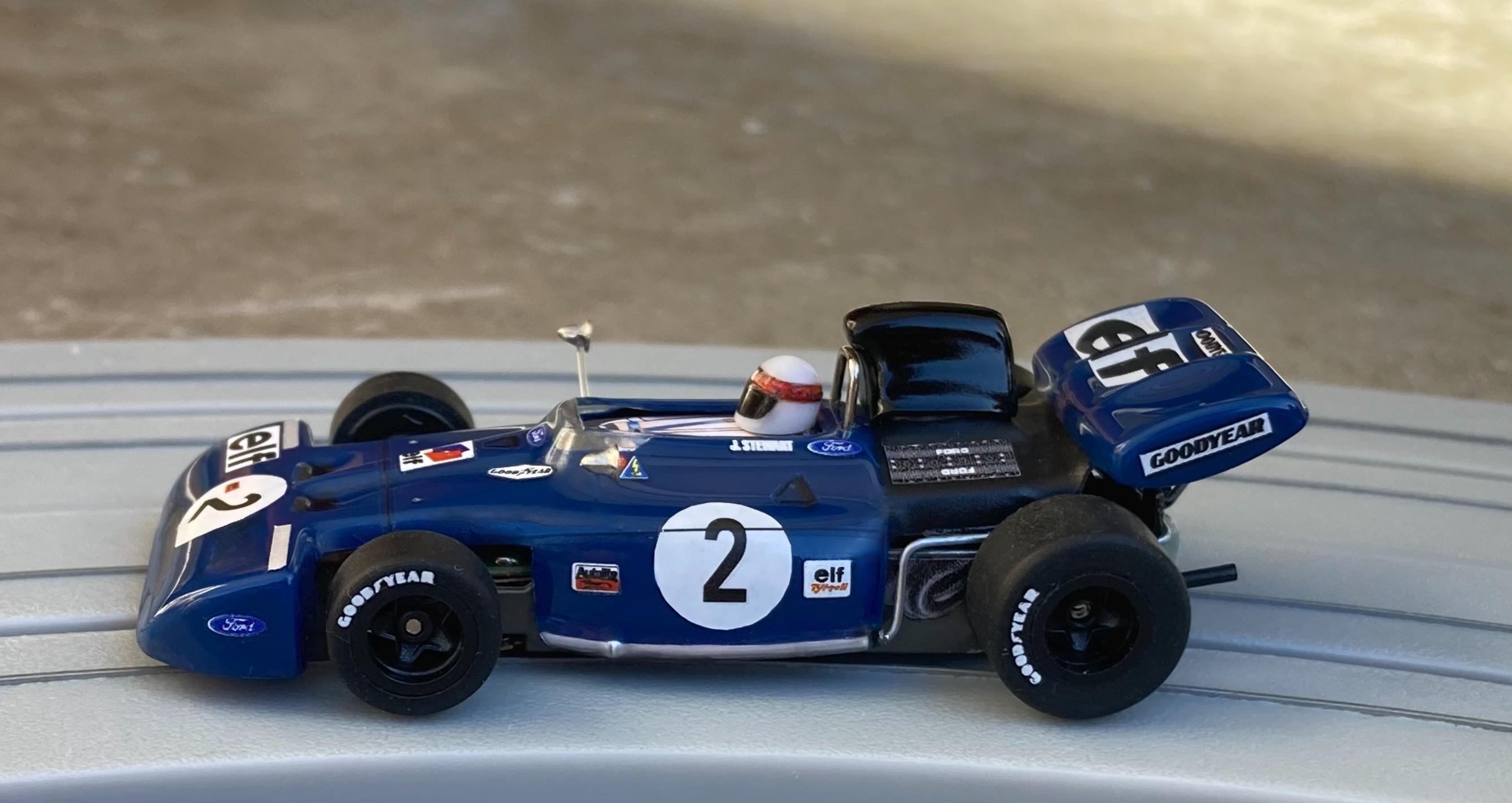 Stewart Tyrrell 003 F1, BHR Custom Slot Car, Artist Signed; 1/64
