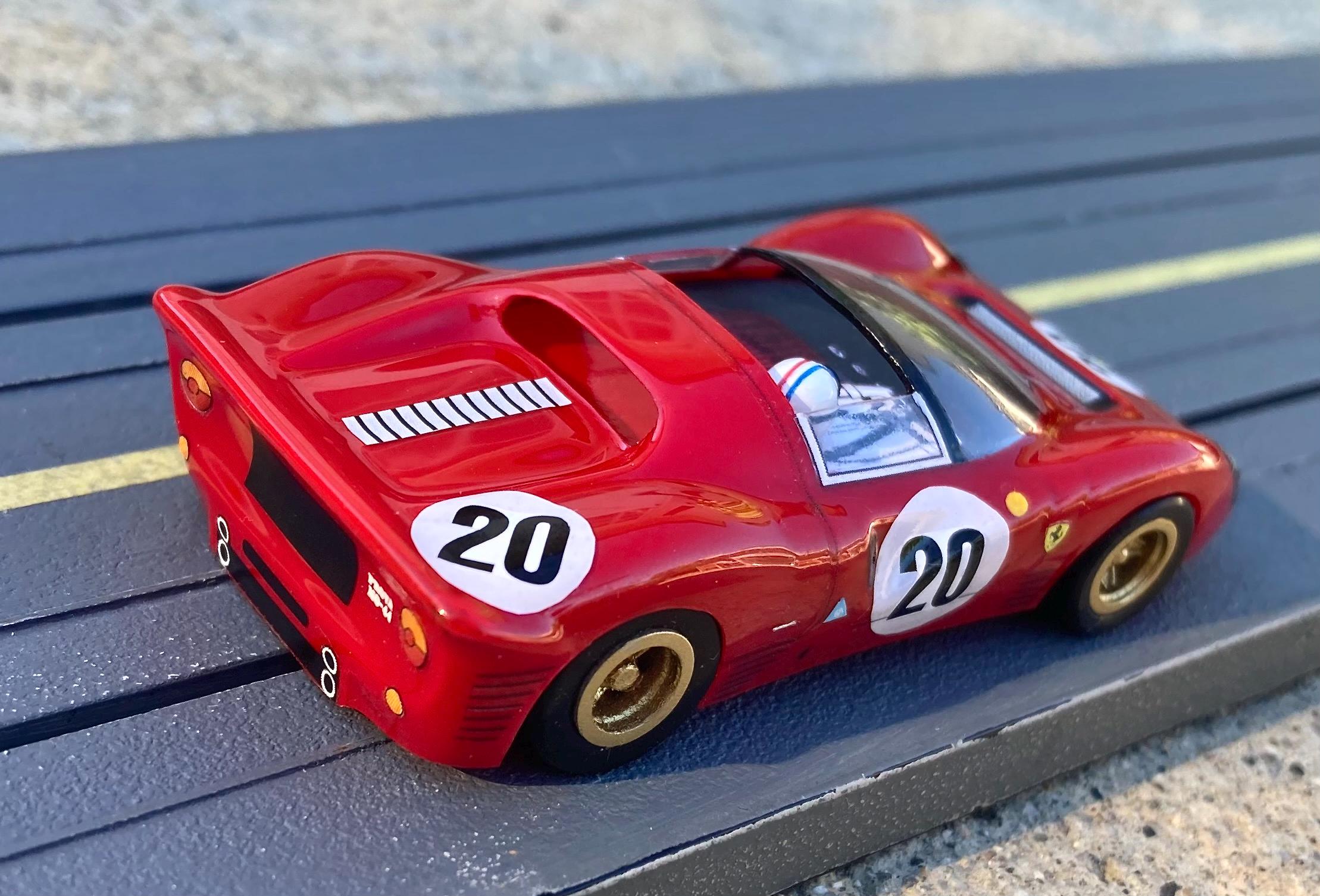 Ferrari 330 P4 Spyder, BHR Custom Body Slot Car, Artist Signed; HO
