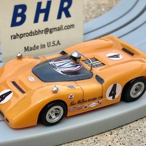 BHR 1967 Team McLaren M6 Custom Slot Car, HO 1/64, Artist Signed & Numbered