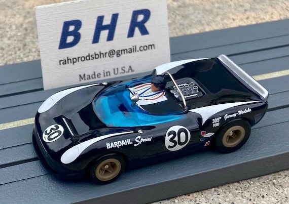 1966-67 Lola T70 Can Am, BHR Custom Slot Car, Artist Signed; HO 1