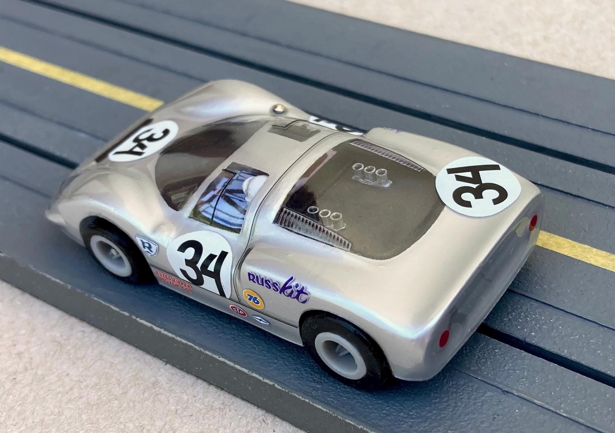 Ken Miles Porsche 906, BHR Custom Body Slot Car, Artist Signed; HO
