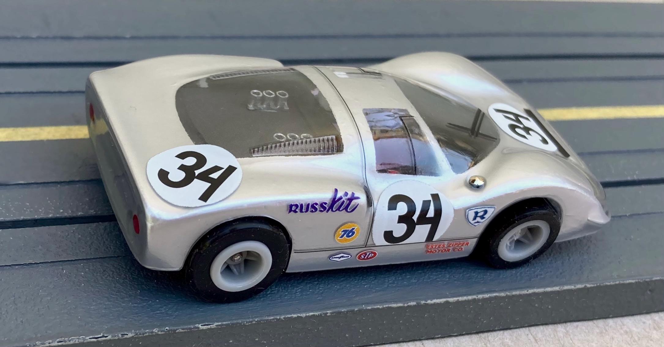 Ken Miles Porsche 906, BHR Custom Body Slot Car, Artist Signed; HO