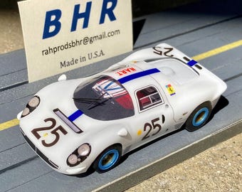 Ferrari 330 P3/P4, BHR Custom Body Slot Car, Artist Signed; HO 1/64