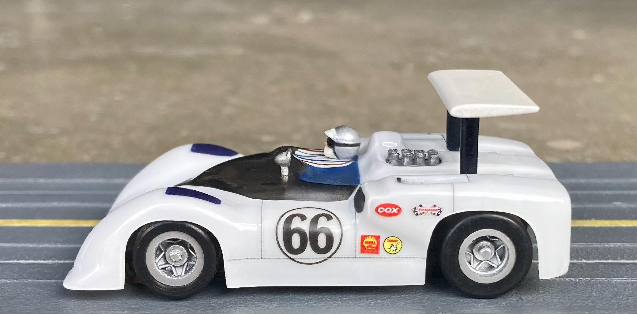 1967 Chaparral 2E, BHR Custom Body Slot Car, Artist Signed; H0 1
