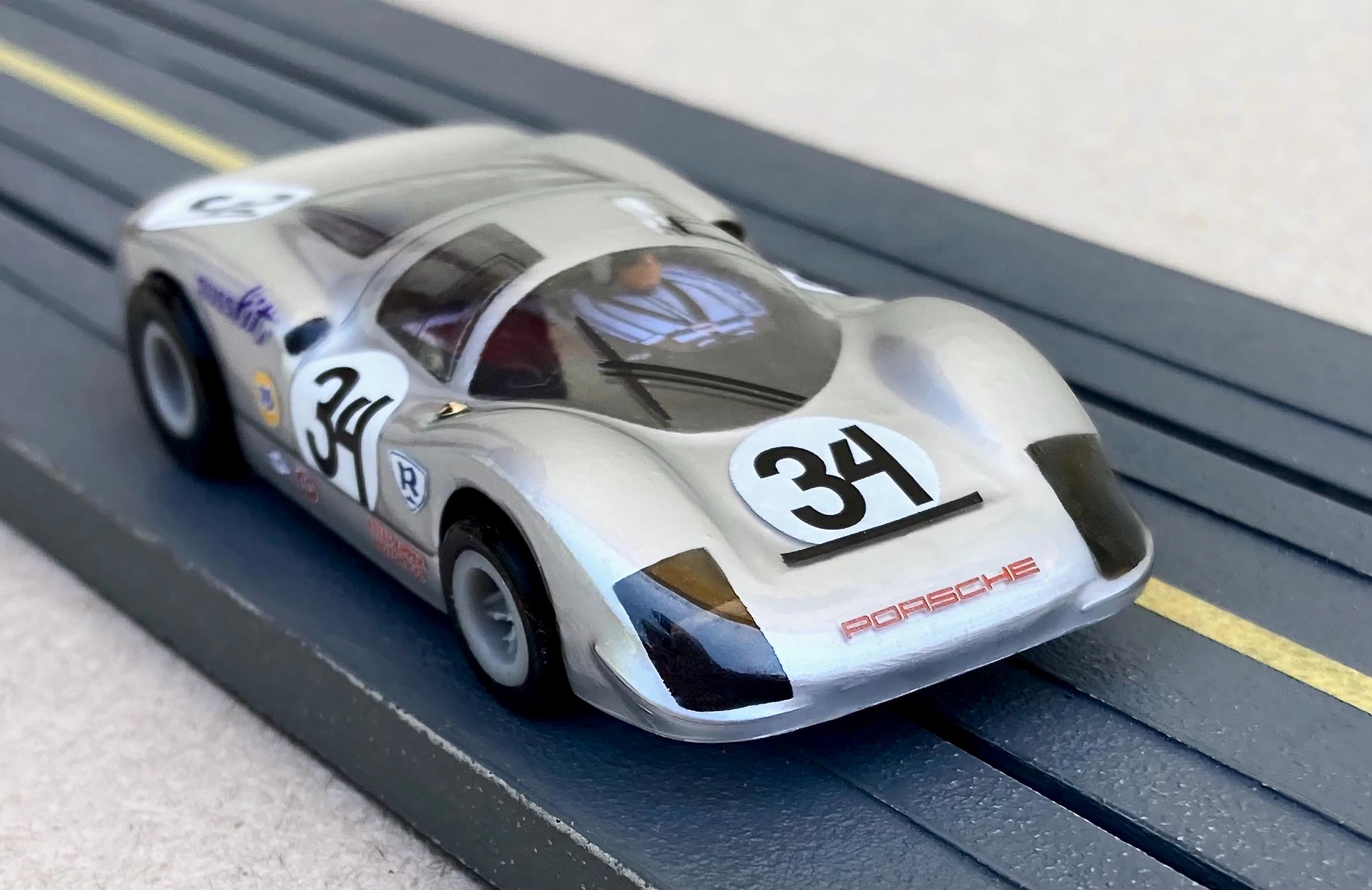 Ken Miles Porsche 906, BHR Custom Body Slot Car, Artist Signed; HO