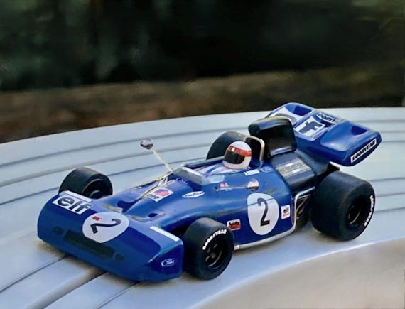 Stewart Tyrrell 003 F1, BHR Custom Slot Car, Artist Signed; 1/64