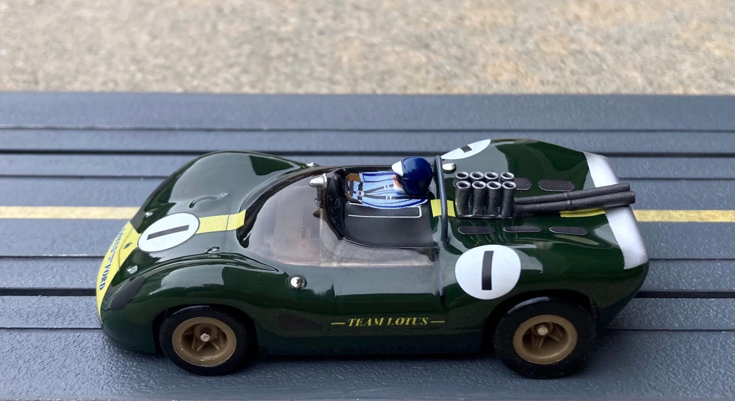 Clark Lotus 40, BHR Custom Body Slot Car, Artist Signed; HO 1/64