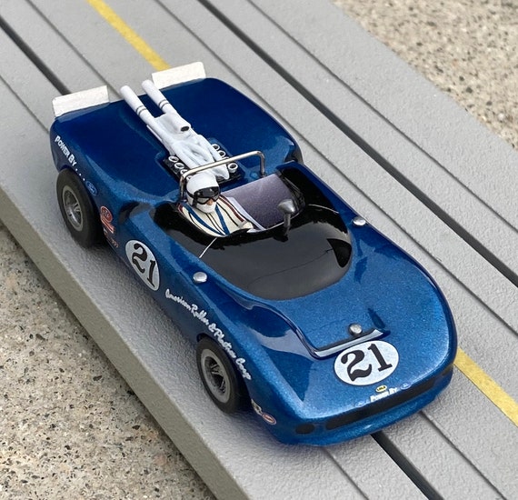 Jones Lola T70 Mk.3, BHR Custom Slot Car, Artist Signed; HO 1/64