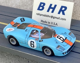 Ickx Gulf Mirage M1, BHR Custom Body Slot Car, Artist Signed; HO 1/64