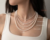 CLAM Real Freshwater Pearl Necklace Choker, Pearl Necklace