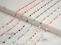 RAINBOW 18K Gold filled Chain Sparkle Necklace, Glitter Multi Color Chain Necklace, Shimmering Choker, Minimalist Necklace, Summer Necklace