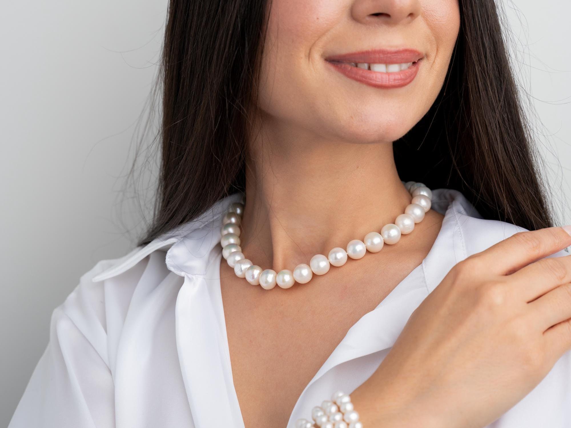 UMA Real Freshwater Pearl Necklace, 12mm Freshwater Big