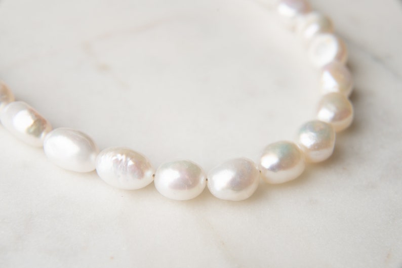 baroque pearl necklace, cultured freshwater pearls, irregular pearl choker for women and men