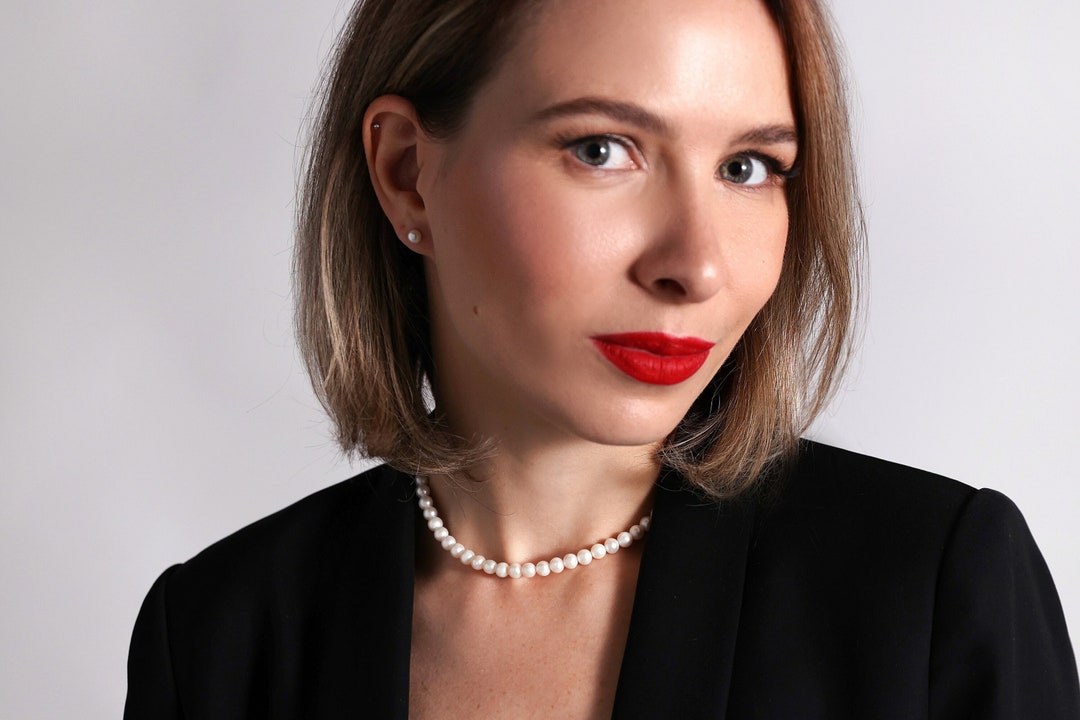 AMALFI SET Freshwater Pearl Necklace and Earrings, Real Cultured Pearl ...