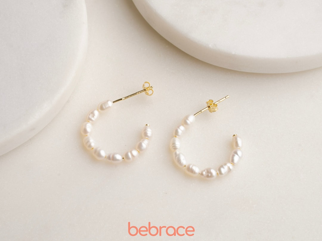 Pure By Nat Anais Pearl Earrings 45933 - Silver main image 1