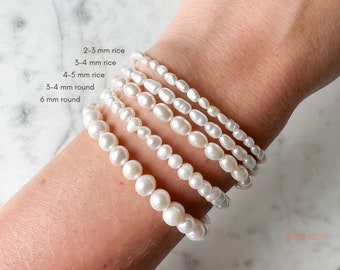 Bracelet de vraies perles d'eau douce COAST pour femme, bracelet de perles de culture pour homme, petites perles fines, bracelet de perles pour demoiselles d'honneur, cadeau pour elle