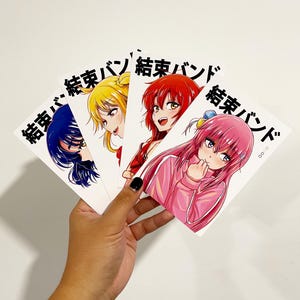Bocchi the Rock "Conheça a Banda Kessoku" | Bocchi, Nijika, Ryo, Kita | Postais 4x6"