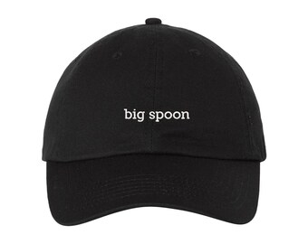 Big Spoon, Couple Hats, Adjustable Dad Hat, Embroidered Cap
