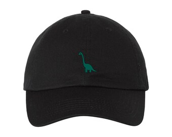 Brachiosaurus, Dinosaur Hat, Adjustable Dad Hat, Embroidered Cap