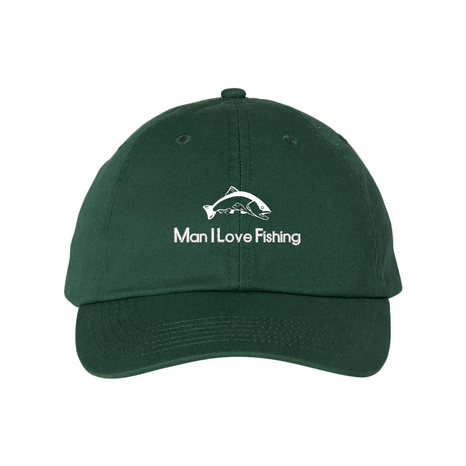 Milf, Man I Love Fishin, Fishing Hat, Adjustable Dad Hat, Embroidered Cap