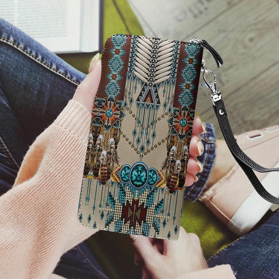 Native American Leather Wallet Native American Wallet - Etsy