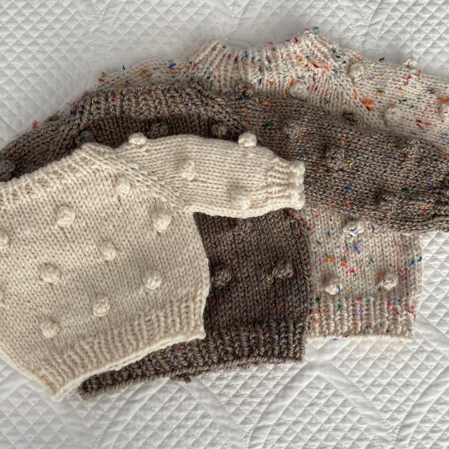 Baby Bobble Sweater Knitting Pattern PDF Etsy