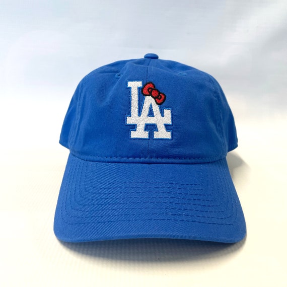 LA Dodgers Hello Kitty Bow Dad Hat Sanrio Etsy