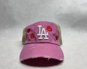 LA Dodgers Kiss Dad Trucker Hat